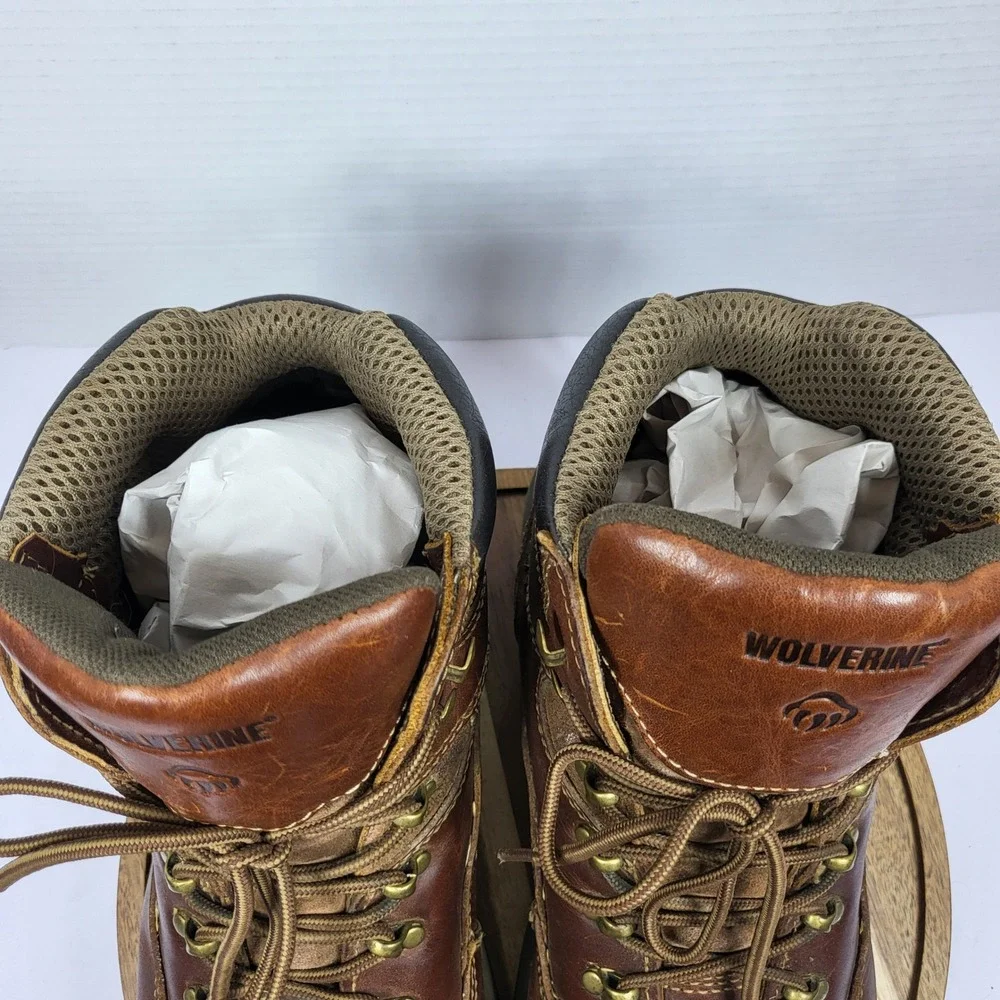 Wolverine Raider MultiShox Contour Welt Work Boot Men 12 EW Brown Leather W02421